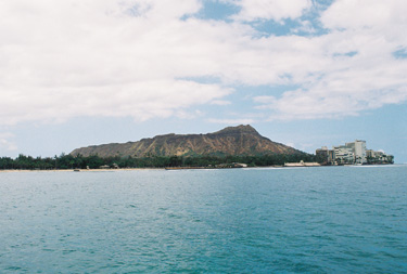 Diamond head from the Water- Oahu, Hi