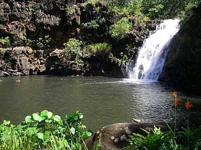 Waimea Falls, Hawaii on the North Shore of Oahu, HI